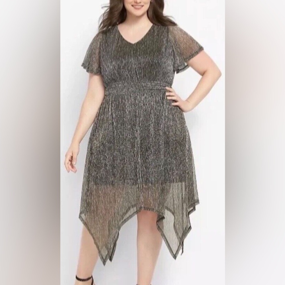 Lane Bryant Dark Shimmer Dress - NEW - Size 26/28